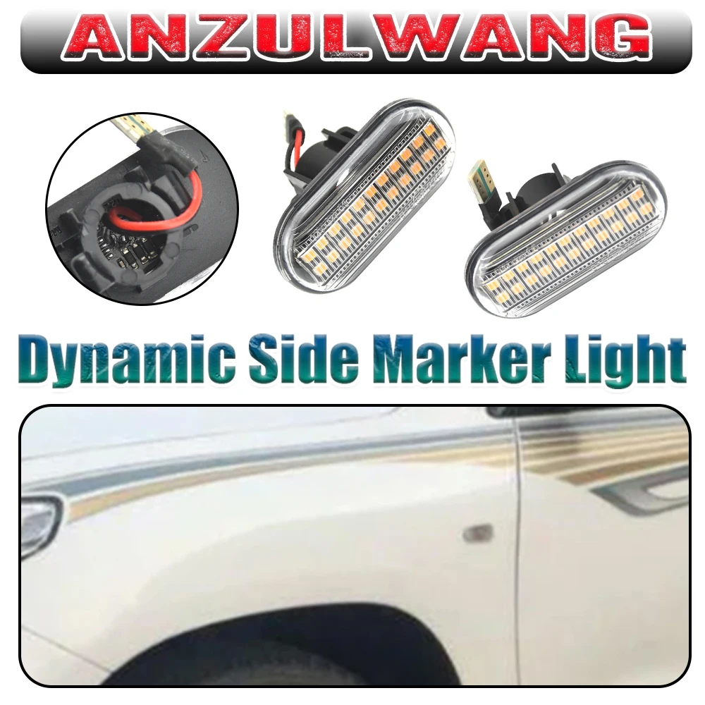 2x Led Dynamic Turn Signal Lights Side Marker For Renault Clio Trafic Kangoo Twigo Dacia Logan Duster Nissan Interstar Primastar