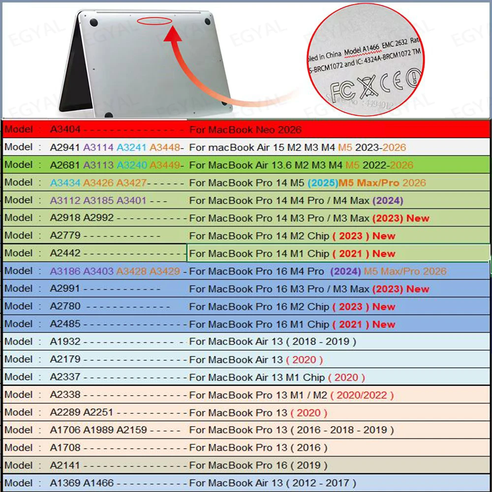 Leopard print Laptop Case for MacBook Air 13 2026 M4 model A3449 13.6-in M2 M3 Hard Cover for MacBook neo 13 Pro 14 16 M1 Case