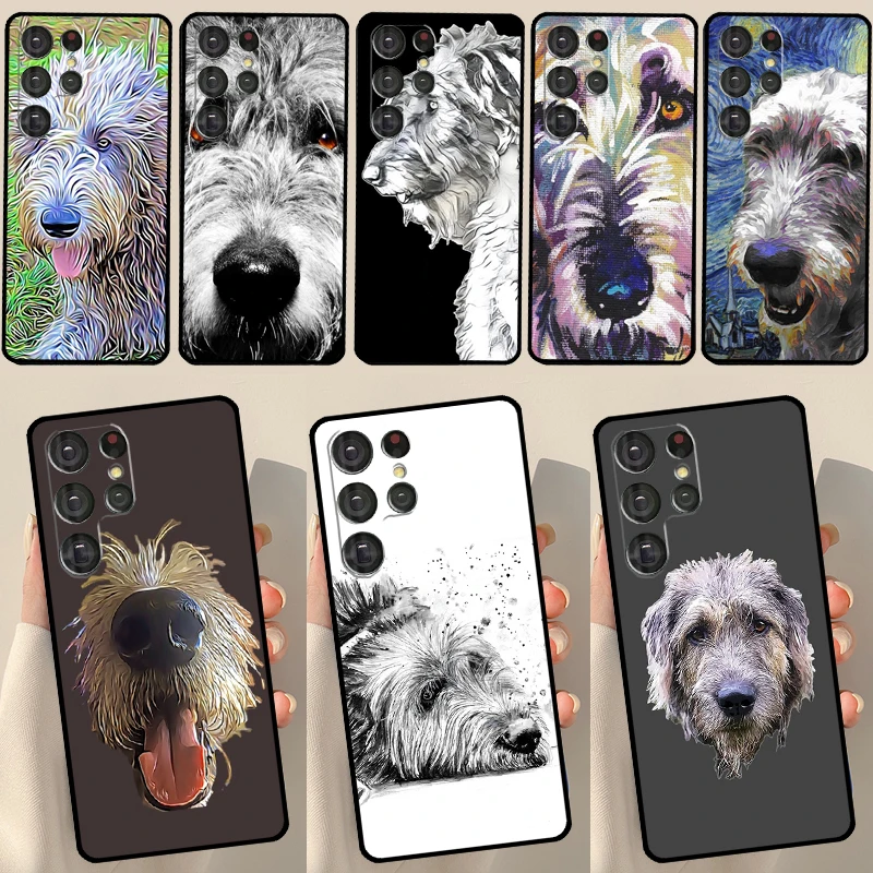 Irish Wolfhound Dog Phone Case For Samsung Galaxy S23 S21 S22 Ultra S8 S9 S10 Note 10 Plus S20 FE Cover Funda