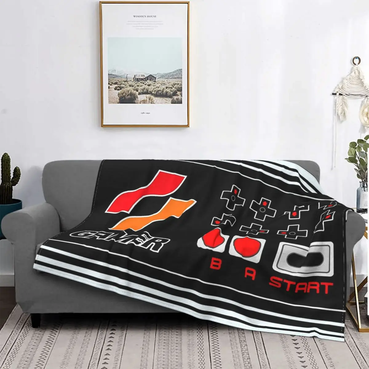 Japanese game Gradius Blanket Fleece Plush Spring Autumn Cute Lightweight Thin Konami Code Throw Blankets For bed Rug Piece