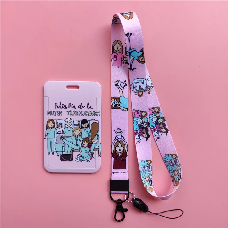 Krankenschwester Arzt Lanyard Ausweishalter Lanyard Mädchen Ausweishalter Umhängebänder Frauen Ausweishalter Schlüsselanhänger Zubehör – Detail 17