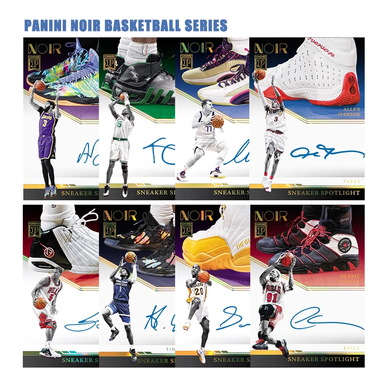 Coleção de Cartões da Série Panini Noir de Basquete DIY com Davis Iverson, Edwards, Rodman e Jamal Murray - Brinquedos e Presentes