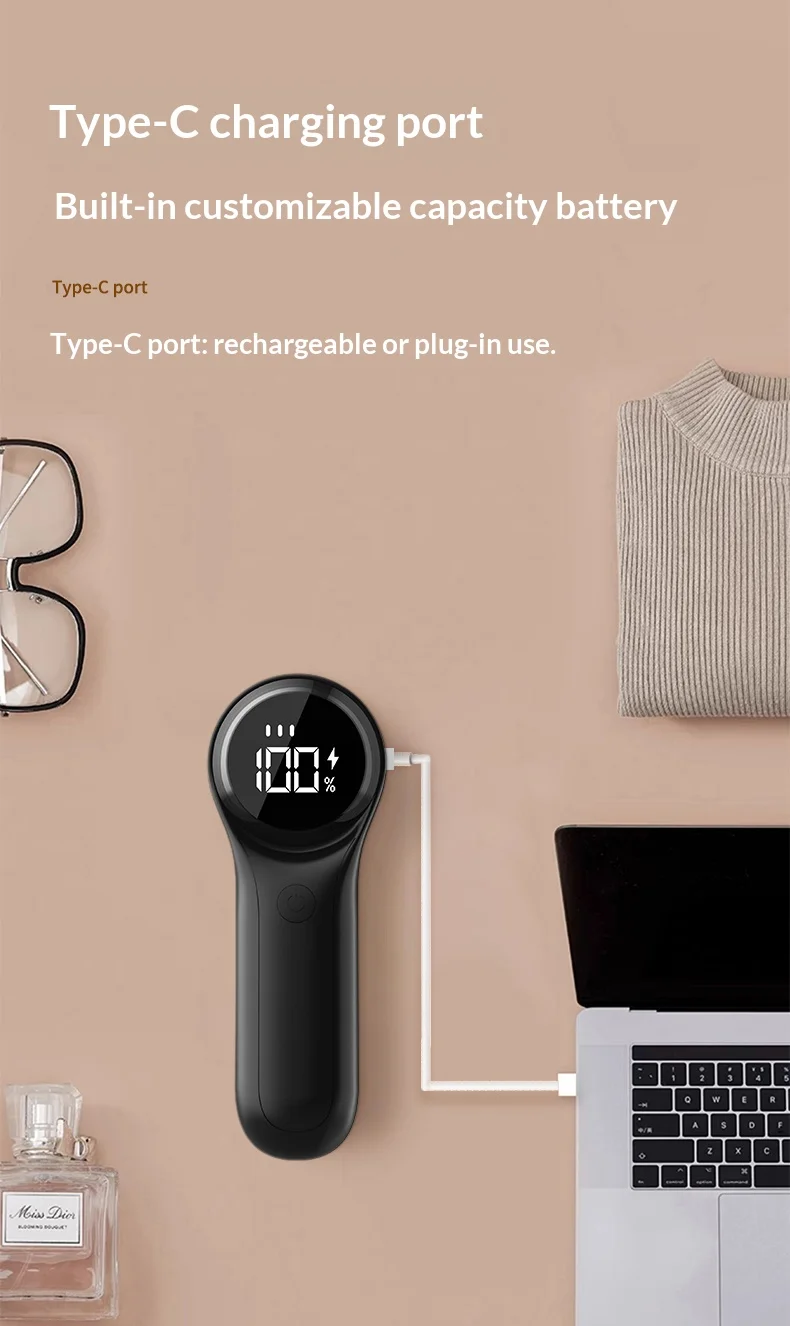 SoftAura Elektrischer Fusselrasierer, wiederaufladbar, mit LED-Anzeige, Fusselentferner für Pullover und Jacken, tragbar für den Heimgebrauch, Neu 2026 – Detail 13