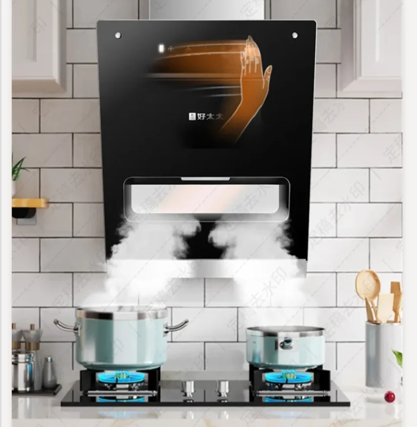 

220V Powerful Range Hood Small Kitchen Extractor Non Drilling Apartment Smoke Absorber WCC