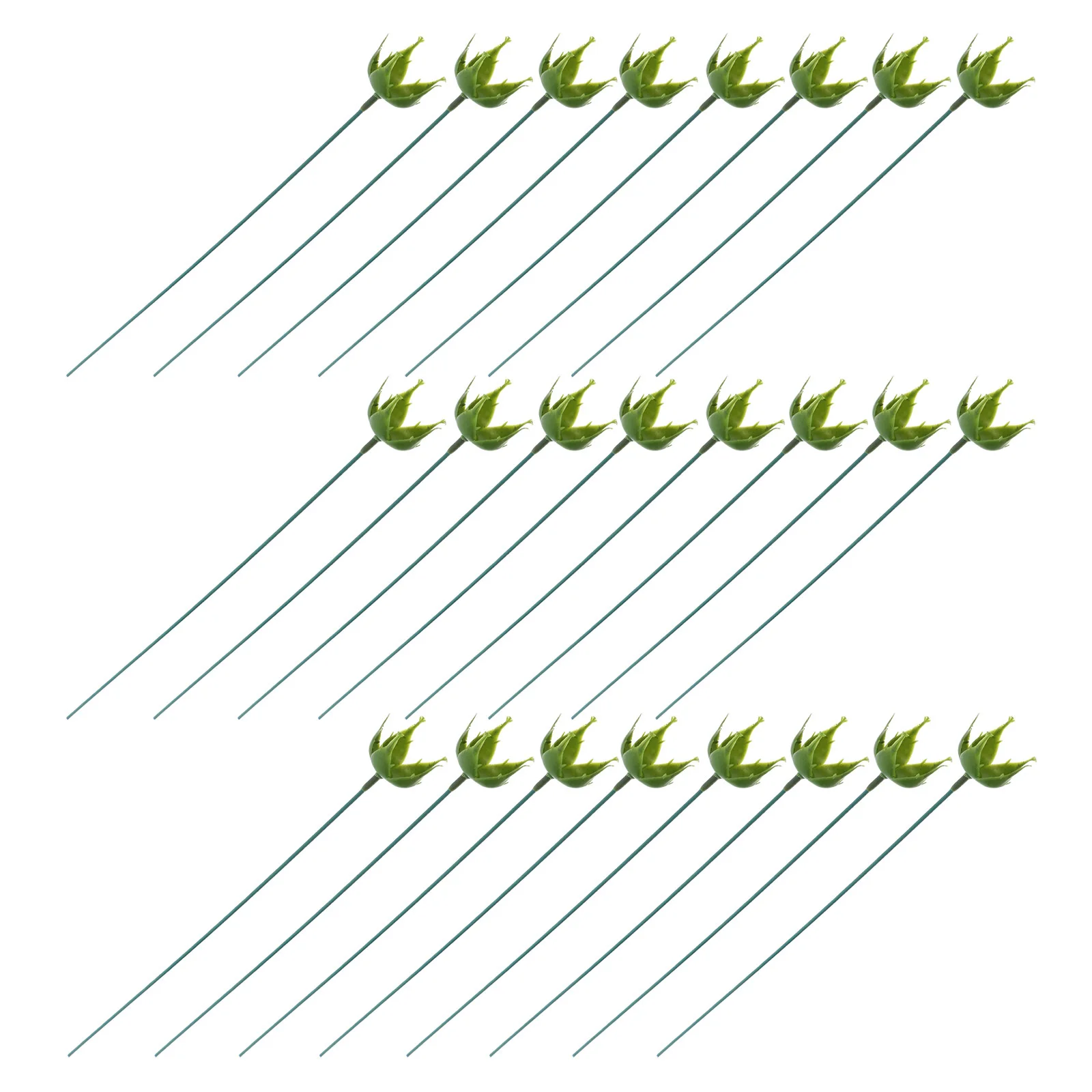 

50Sets Artificial Rose Sepals Fake Flower Calyxes Realistic Floral Stems DIY Flower Arrangement Supplies Bouquet Craft