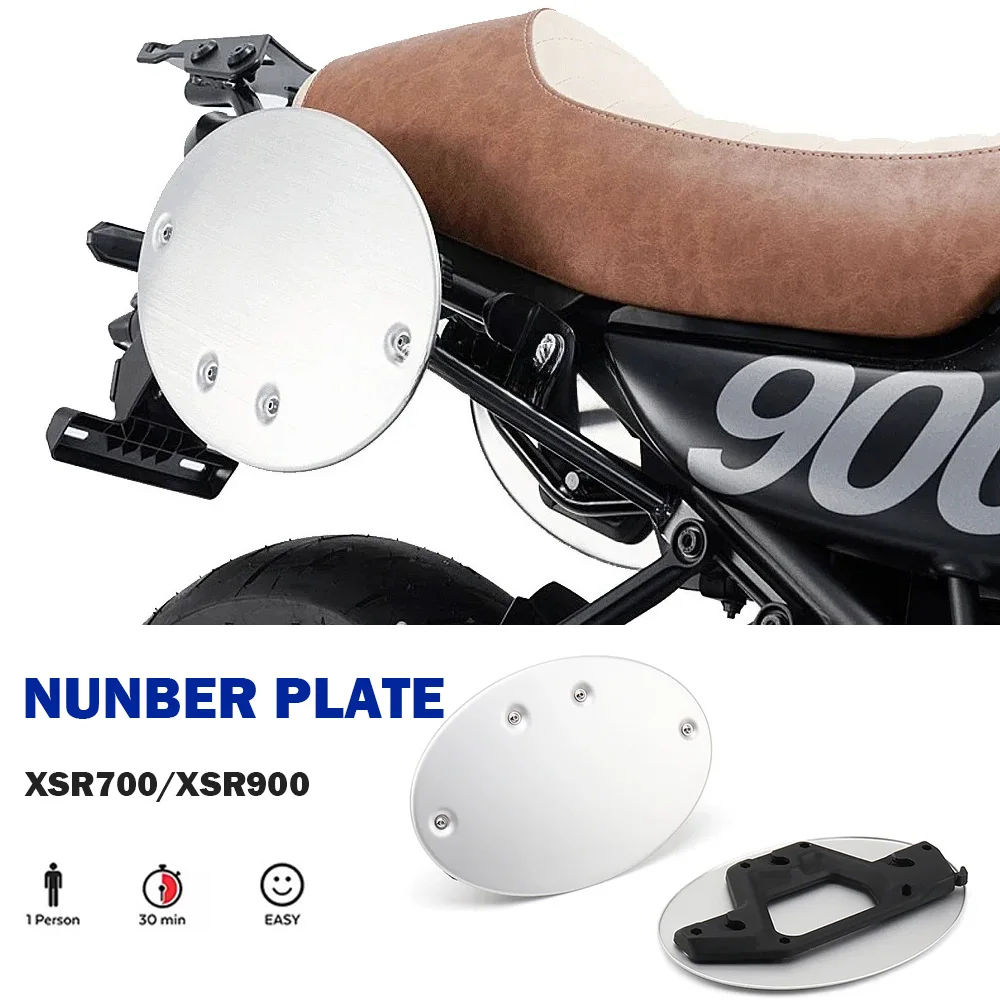 

For Yamaha XSR 900 XSR900 2022 2023 XSR 700 XSR700 2021- New Motorcycle Silver Infill Side Panel Aluminum Number Plate Cover