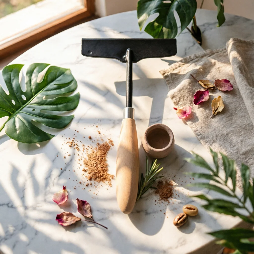 Clay Sculpting Scraper Wooden Handle Pottery Scraper Tool Hand Modeling Tool Long-Lasting Art Supply Rust Resistant