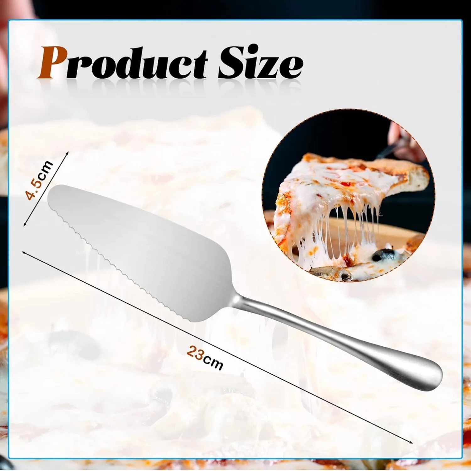 Stainless Steel Pie Server Set, Silverware Cake And Pie Server, Used For Cakes, Cheese, Pizza Etc., Special Dessert Server