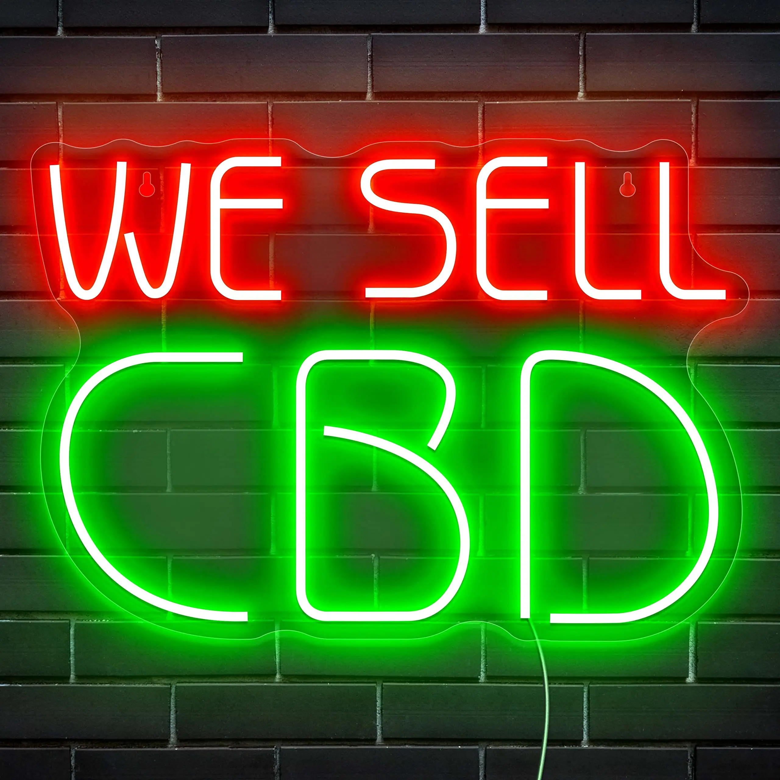 

We Sell CBD Sign LED Neon Sign Oil Shop Open Window Sign Business Welcome Sign USB Operation Neon Light for Business Advertising