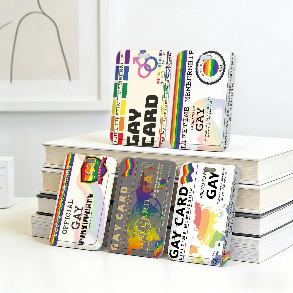 LGBT GAY Multi-Use Work Lanyard with ID Card, Durable Neck Strap for Employee Badge and Working Permit Card Cover.