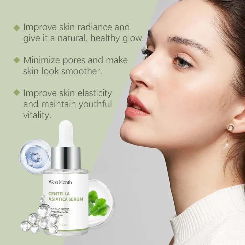 West Month Centella Asiatica Serum Niacinamide Soothe Redness Repair Skin Barrier Hydrating Brightening Smoothing Facial Essence
