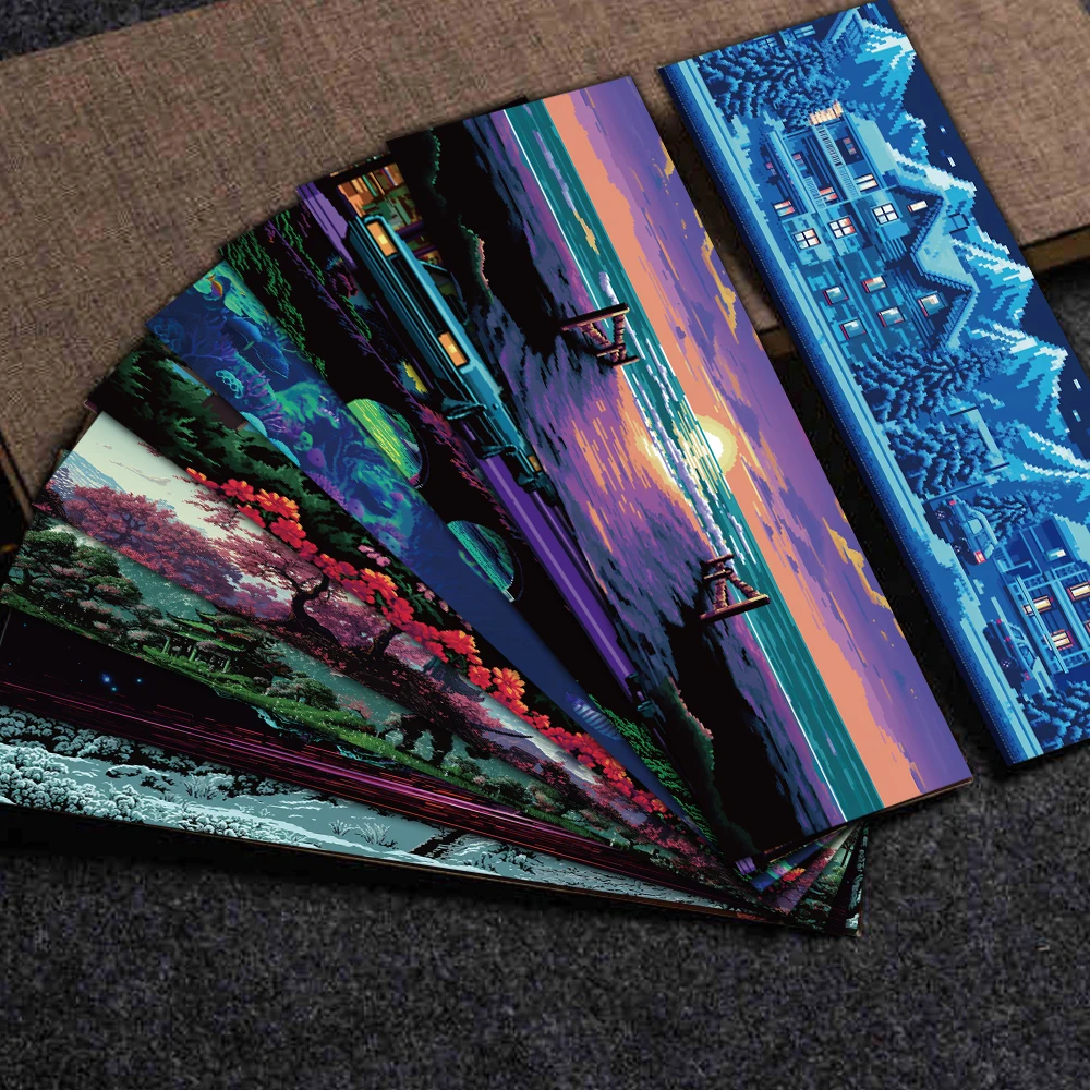 30PCS Retro Electronics Bookmarks Beautiful Canvas Waterproof Reading Book Art Cafe Room Decoration Luggage Harajuku Bookmark