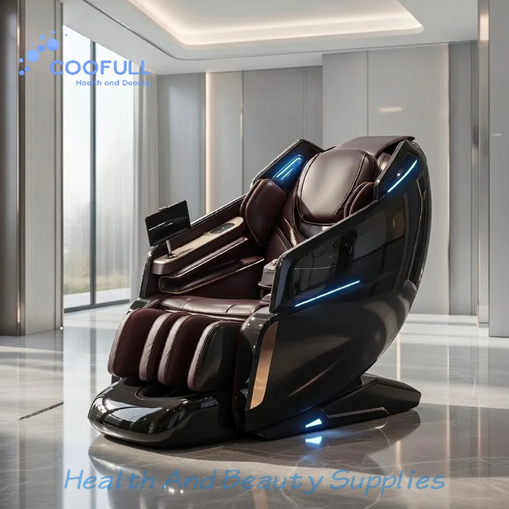 Coolfull Hot Sale AI Voice Massage Chair Zero Gravity Full Body with Airbags Foot and Calf Heating Bluetooth Home Massage Chair