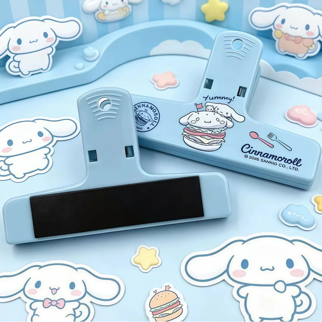 Sanrio Cinnamoroll Magnetic Notebook Clip Corner Clip Ticket and Test Paper Storage Clip Suitable for Multiple Scenarios