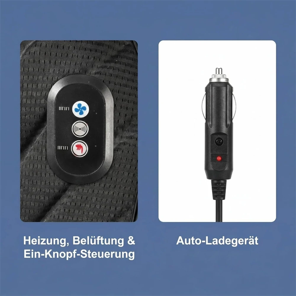 Ventilated Cool Seat Car Cushion Cooling/Heating Seat 12V Quiet Fan Summer Car Ventilation Sheet for Cars and SUVs view 5
