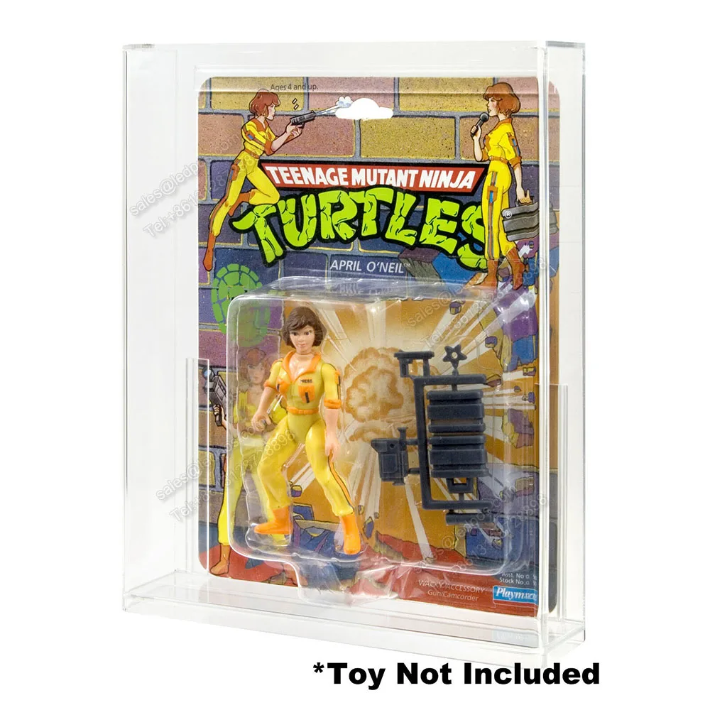 Transparent Protective TMNT Protector Clear Storage Box Acrylic Display for Teenage Mutant Ninja Turtles Playmates (1988-1992)