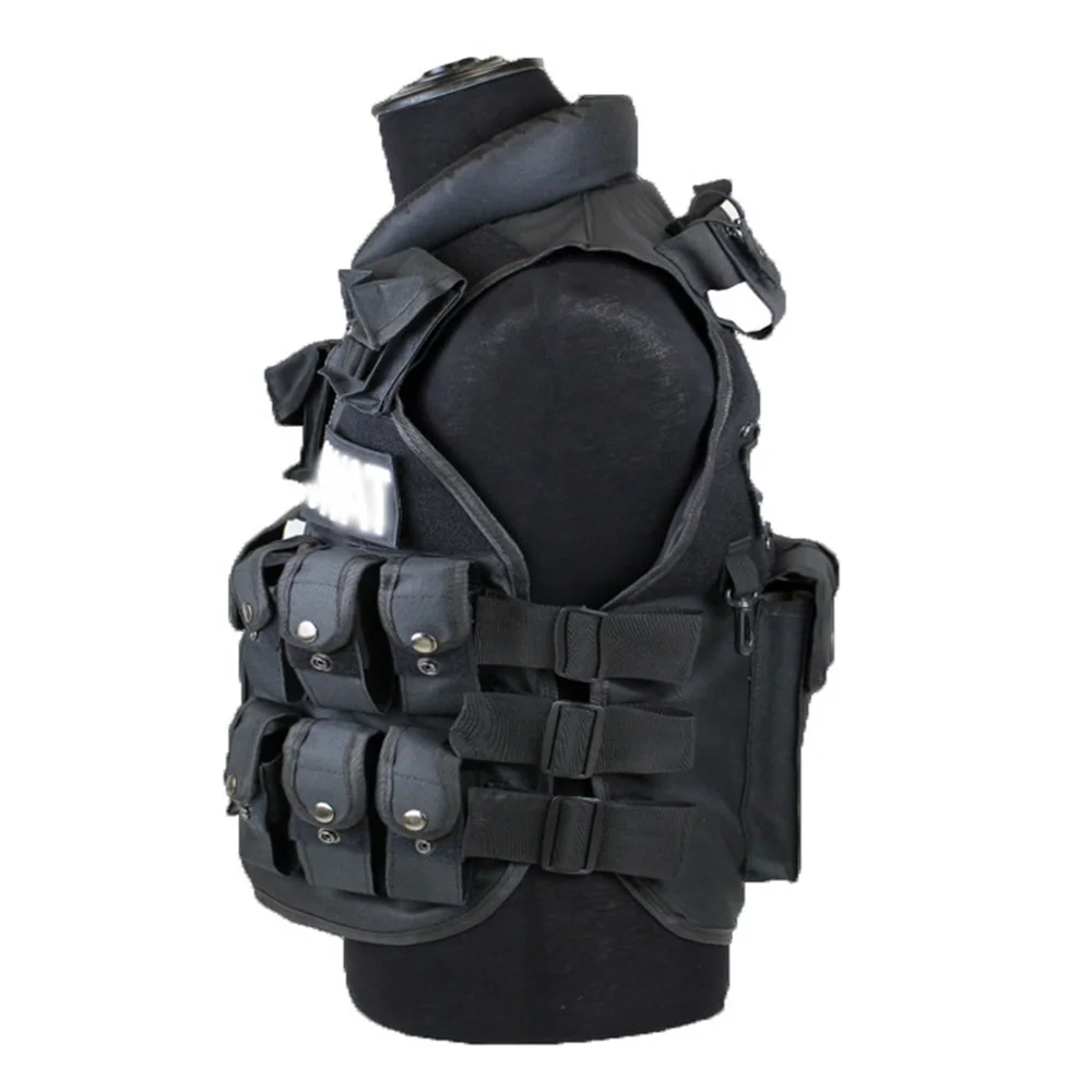 SWAT Multi Pockets Tactical Vest Hunting Outdoor Waistcaot Military Training CS Waist Coat Protective Modular Security Vests