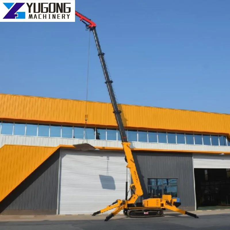 YUGONG Mini Spider Crane Hydraulic Telescopic Boom Mini Crane Machine Mini Spider Crane Aerial Working Crawler Type Spider Crane