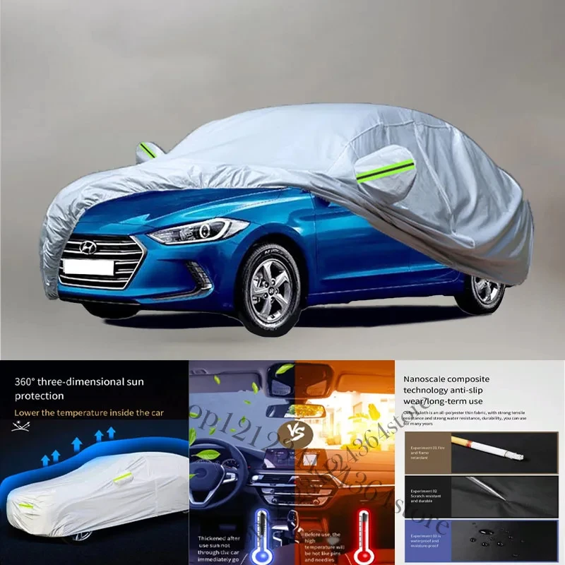 

For Hyundai-Avante-Auto Anti snow Anti dust Anti-uv Anti peeling paint And Anti Rainwater 210t Car cover protection