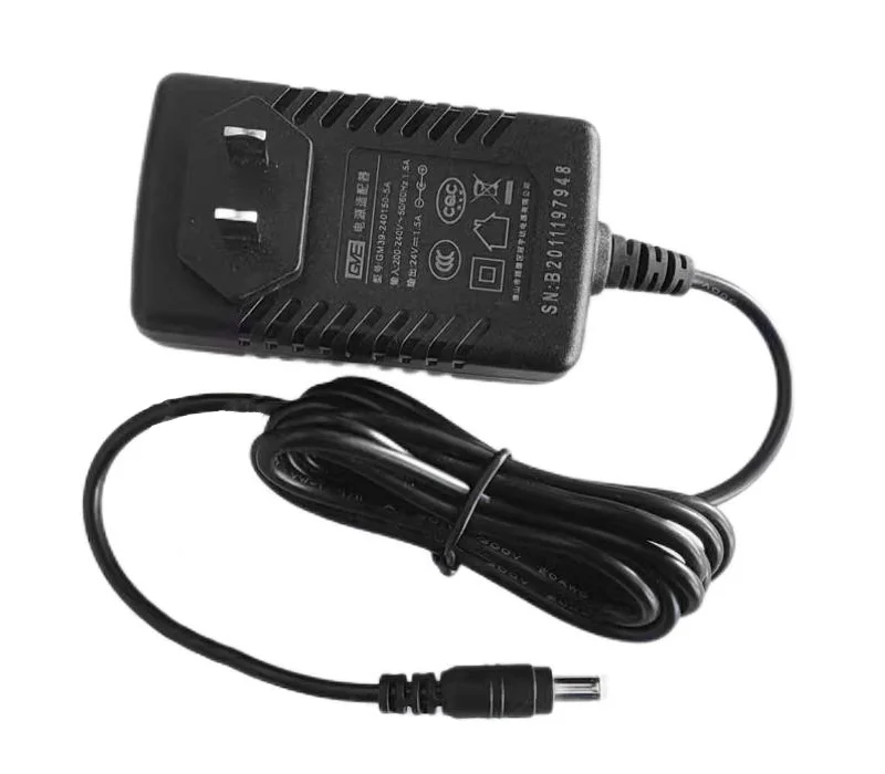 Power Adapter 24V 1.5A, Barrel 5.5/2.1mm, US 2-Pin Plug, GM42-240150-5A