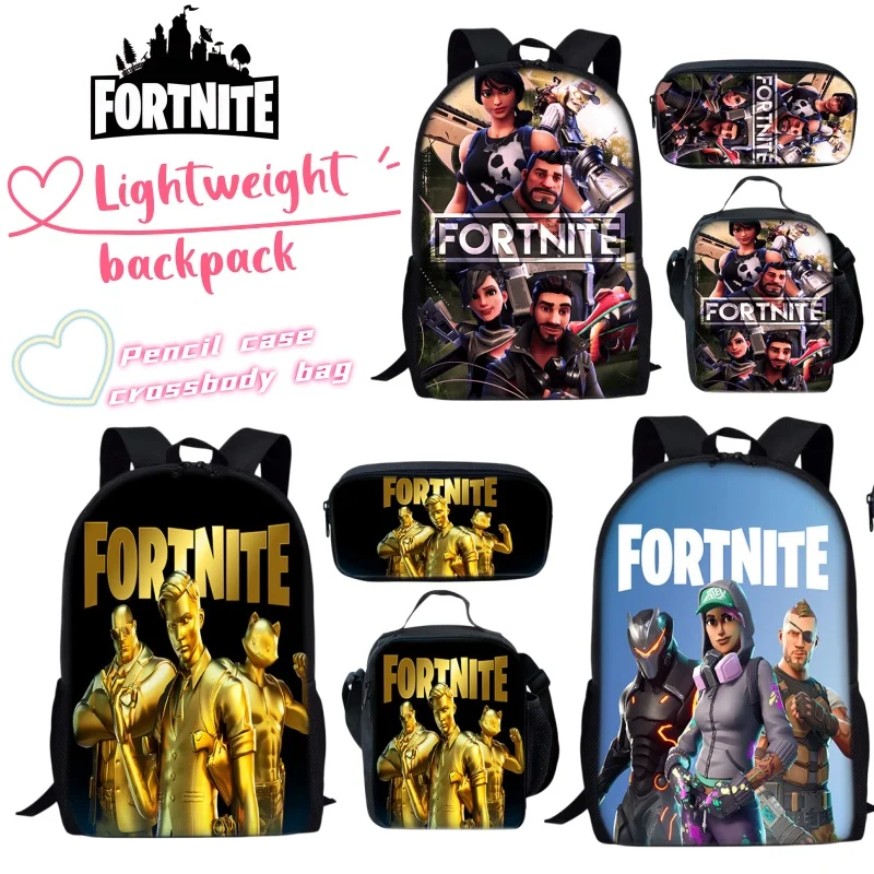 

Рюкзак Fortnite Hope Oscar, высококачественный, креативный, персонализированный, с мультяшным дизайном, для студентов, пенал, сумка через плечо, набор из трех предметов