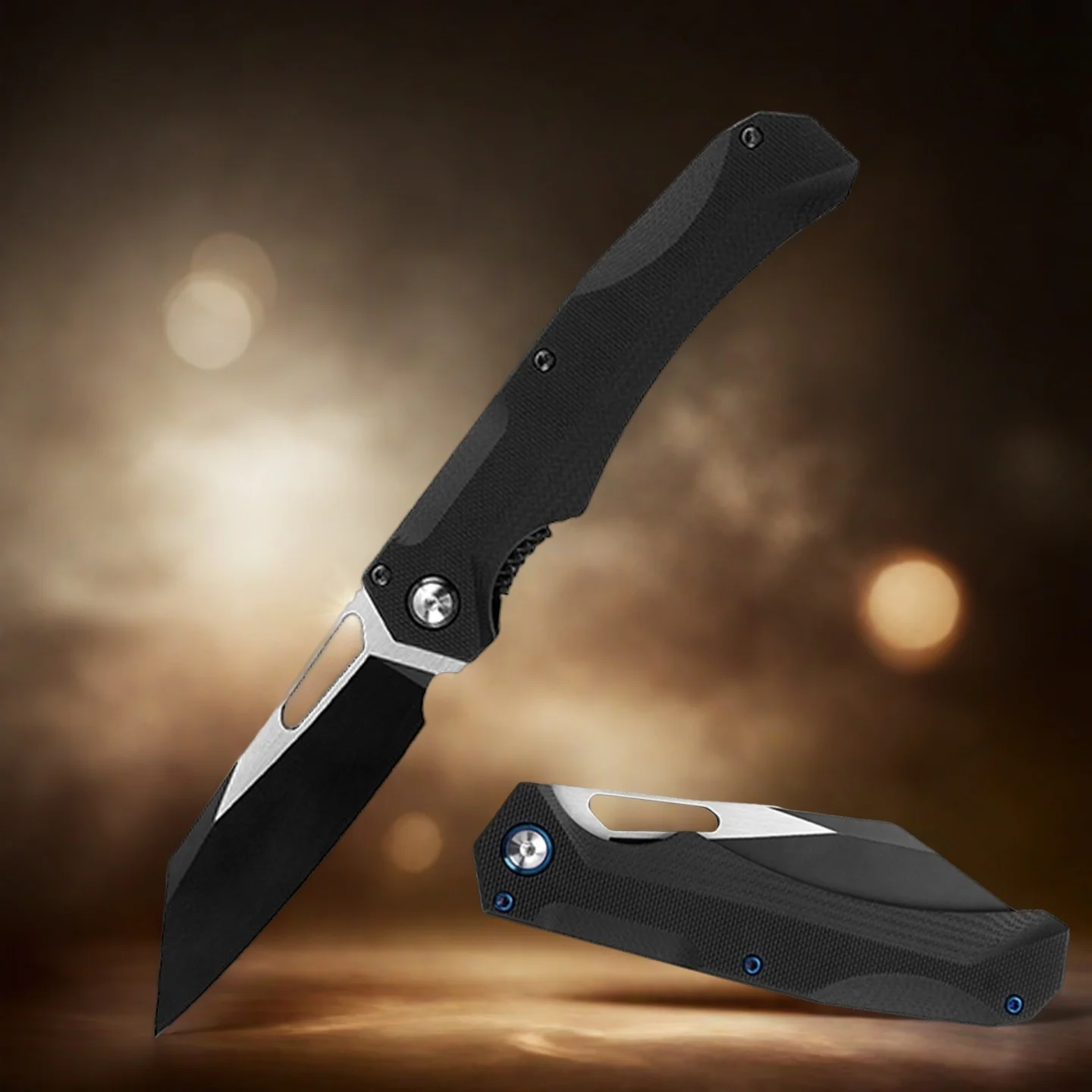 휴대용 접이식 칼 D2 강철 고경도 G10 핸들 야외 EDC 다기능 필드 생존 가정용 과일 칼 도구