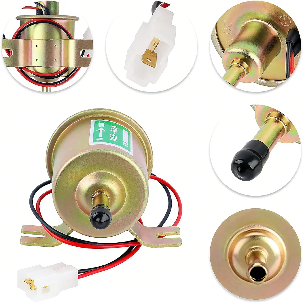 

HEP-02A 12V Universal Electric Fuel Pump High Pressure Gasoline Diesel Transfer Pump for Cars Motorcycles Excavators (EP-500-0)