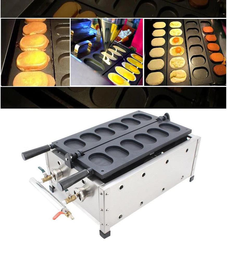 Gas Wafle Cake Oven Gyeran-bbang Baking Machines Iron Making Pan In Snack Equipments Street Food Korean Egg Bread Waffle Makers