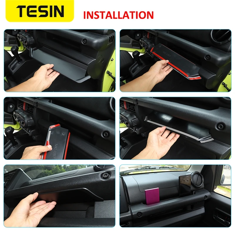 Stowing Tidying Car Copilot Armrest Handle Storage Box Partition Tray for Suzuki Jimny JB74 2019 2020 2021 2022 2023 Accessories