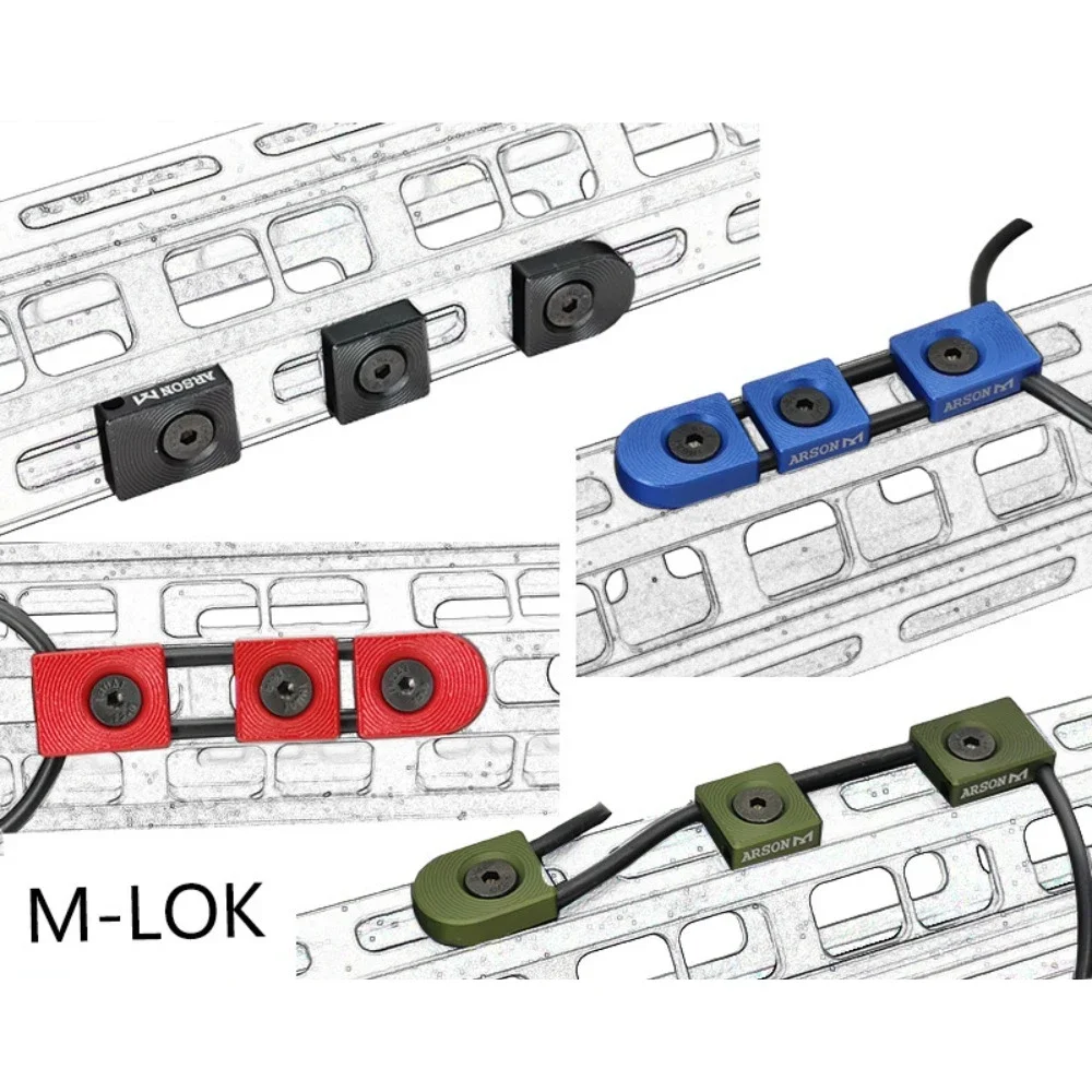 

PEQ MLOK Metal Rat Cail Wire Groove ARSON MACHINE M300 M600 Flashlight Wire Controller