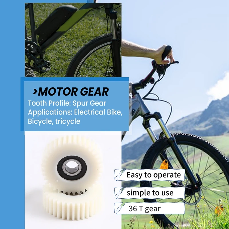 3Pcs 36 Teeth 38Mm Nylon Electronic Motor Gear Ball Bearing Gears For Bafang Electric Bike Bicycle