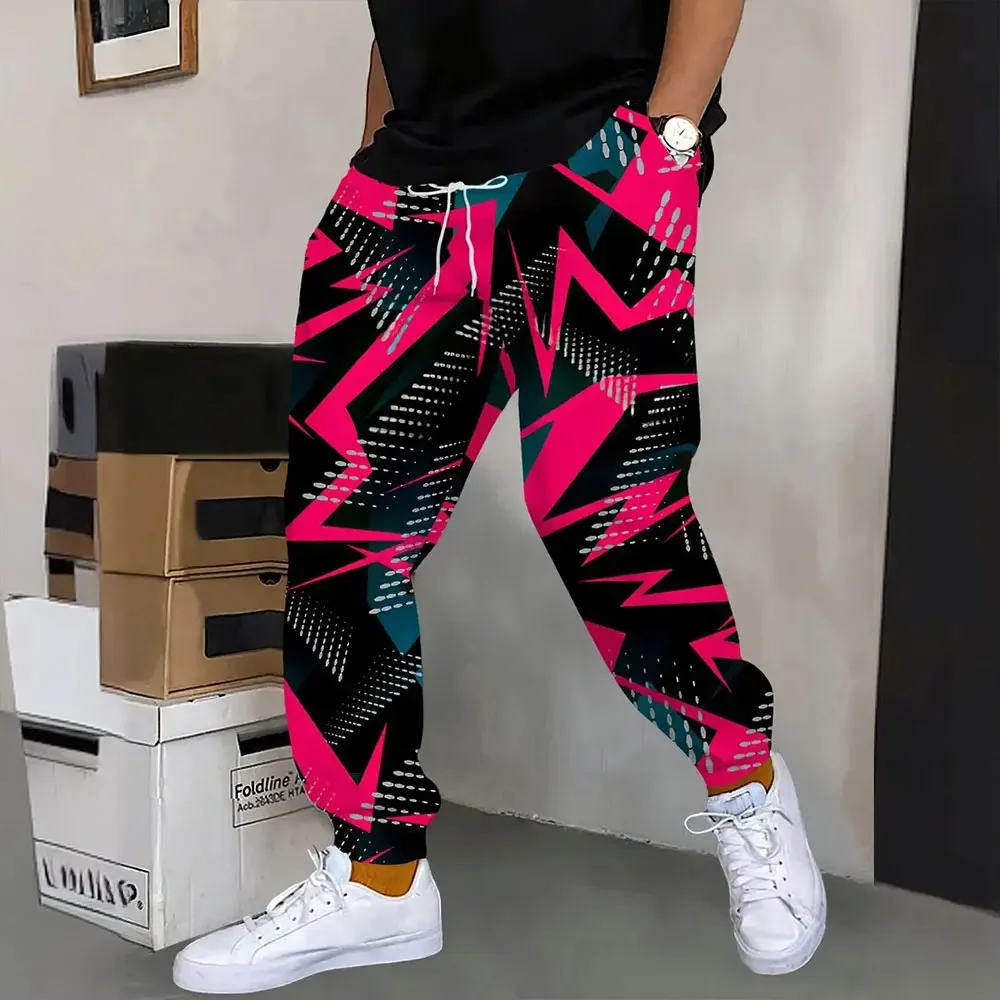 

Fashion 3D Print Men's Sweatpants Trend Street Sports Pants Daily Versatile Trousers Cool Hip Hop Pants Casual Loose Men Clothes