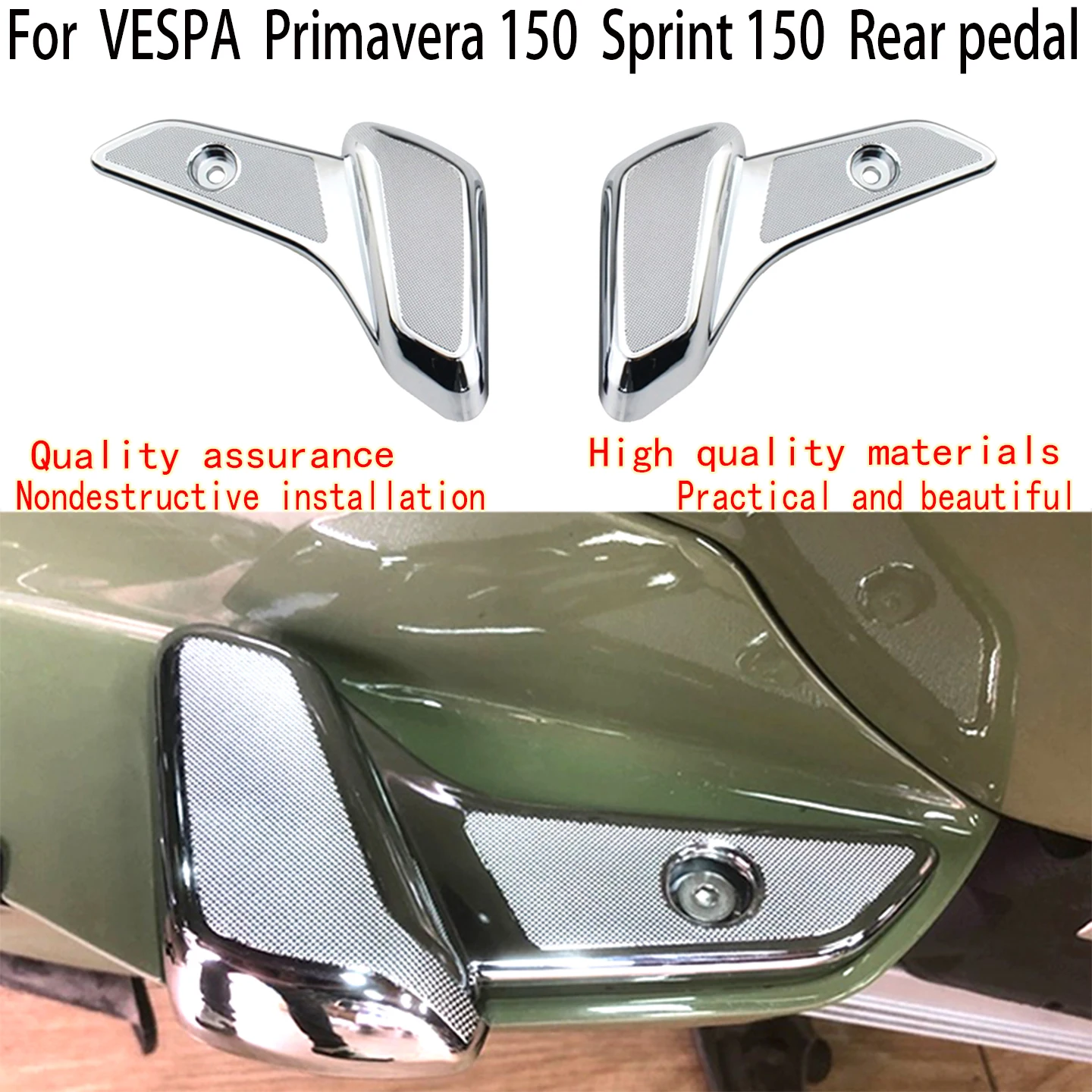 

For VESPA Primavera 150 Rear pedal High quality materials Vespa Sprint 150 Anti-skid rear pedal Original rear pedal