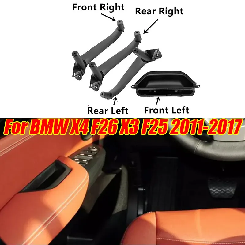 

For BMW X4 F26 X3 F25 2011-2017 Black Interior Inner Door Handle Pull Trim Cover