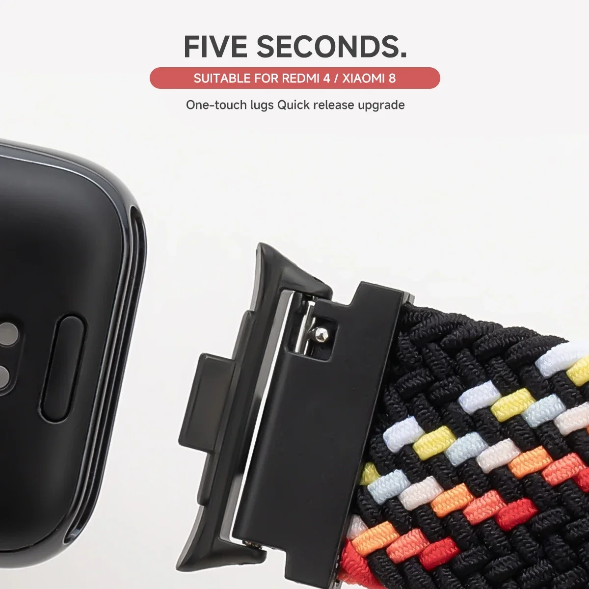 حلقة مغناطيسية لساعة Xiaomi Redmi 4 5 حزام قابل للتعديل مضفر رياضي نايلون بديل سوار كوريا Miband 8pro 9pro