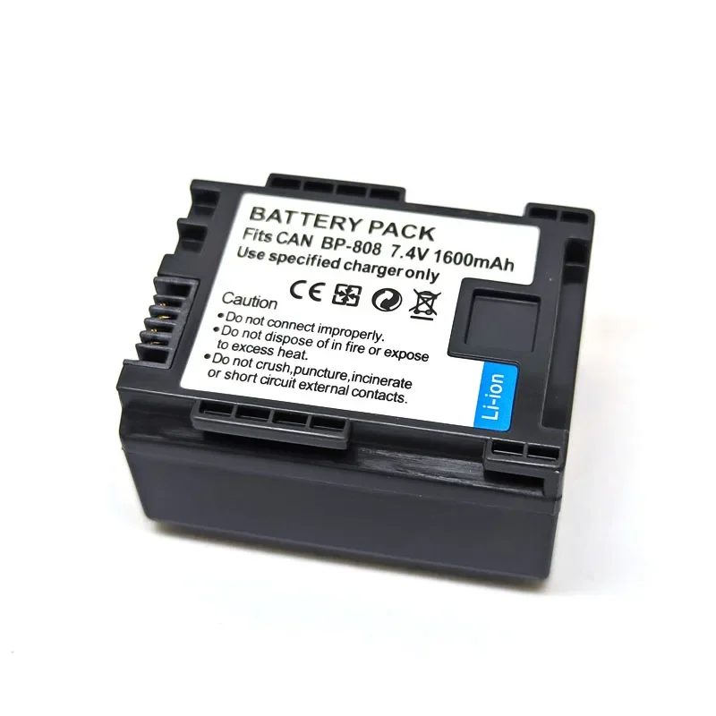 1600mAh 7.4V BP-808 Camera Battery+Charger for Canon FS300 FS100 XA10 FS11 FS10 FS21 FS22 FS31 HG30 HG21 HG20 HF21 HF11 BP 808
