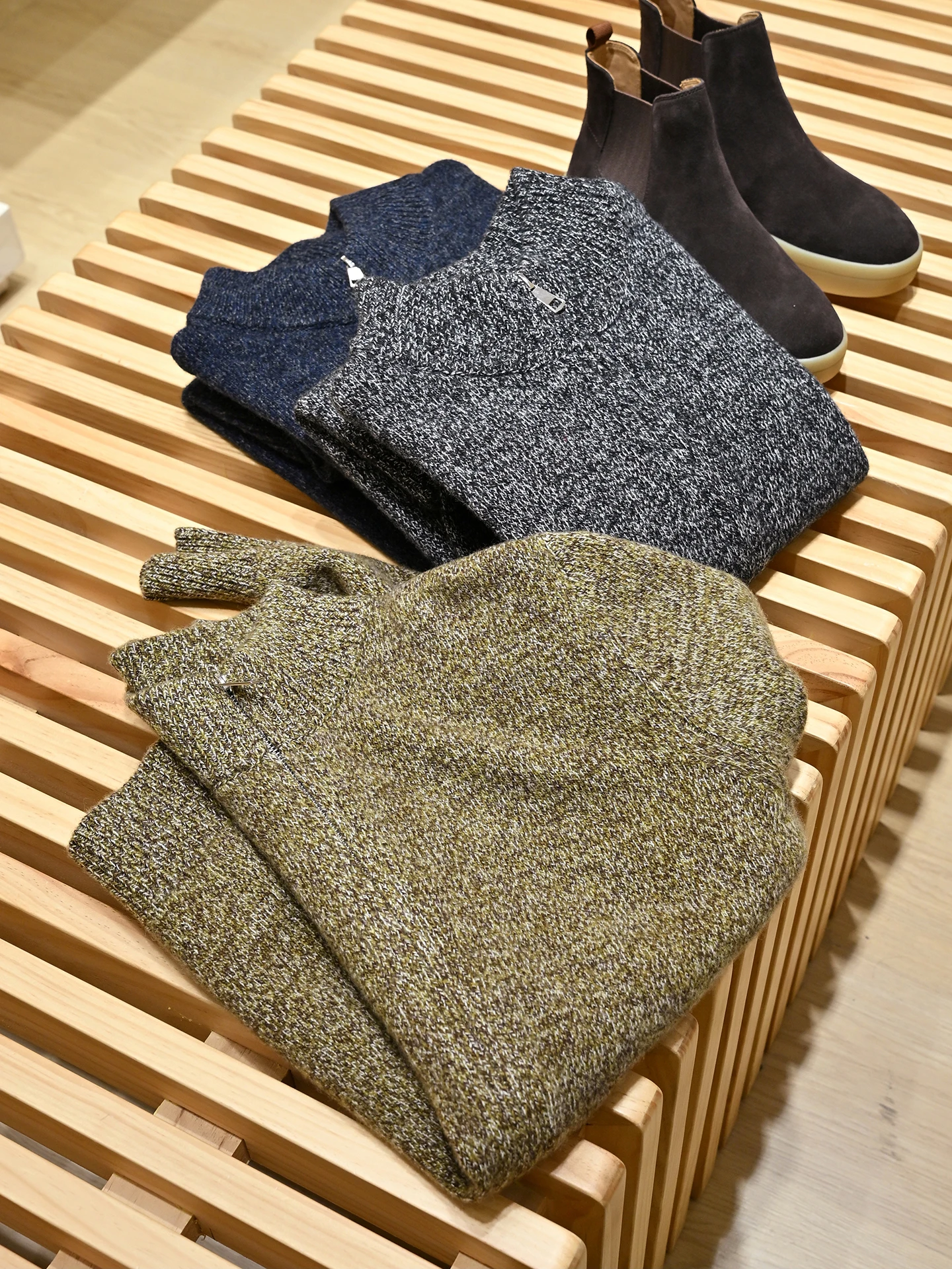 Italian Sle Thiened Woolen Knitted Cardigan for Men with Zipper Floral Yarn Warmth Commuter Long Sve Stand Collar