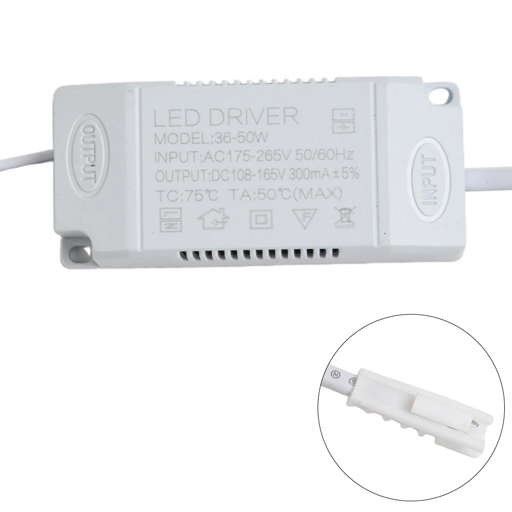 External Power Supply Panel Light Project Lamp LED Driver Electronic Transformer 36-50W 80* 35*23MM AC180-265V50