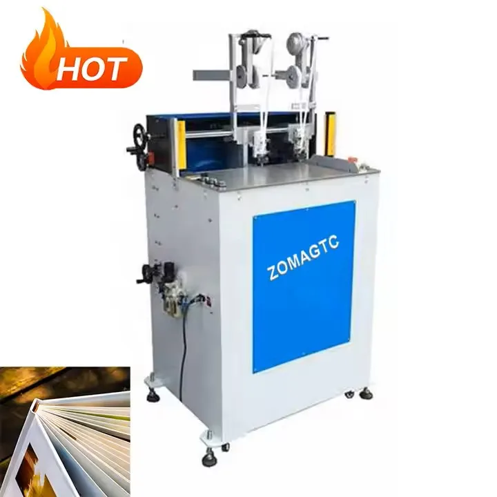 Popular Automatic Book Head Cloth Pasting Hardcover Core Edge Banding Machine Book Block Strapping and Binding Machine