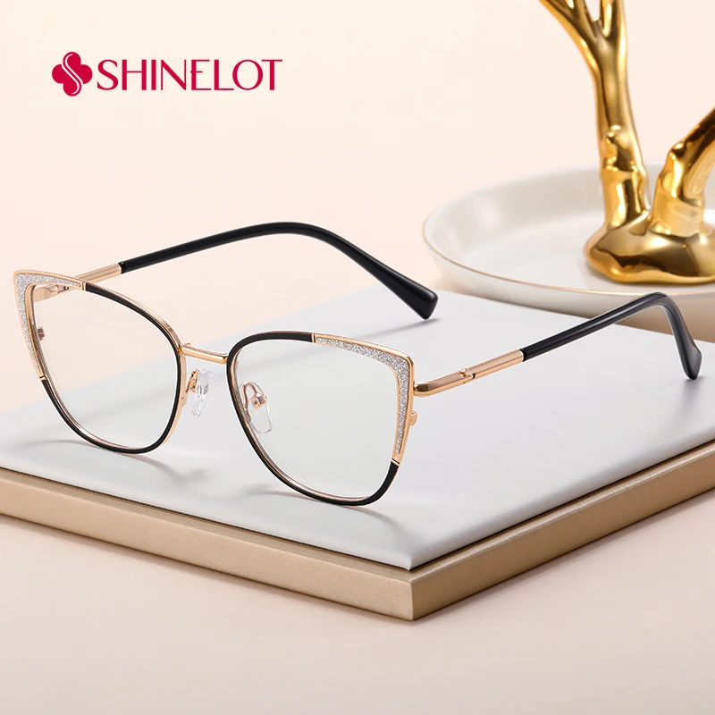

81562 Light Luxury Style Cat Eye Eyeglasses Frame Eye Protection Female Glasses Transatlantic Style Modern Girl Eyewear