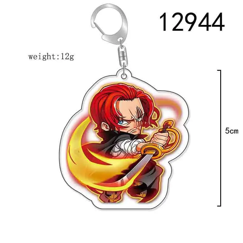 5Cm Acrylic Keychain Bag Pendant for ONE PIECE Shanks Monkey D. Dragon Sabo Anime Character Pendant Accessories Keychain Gifts view 2