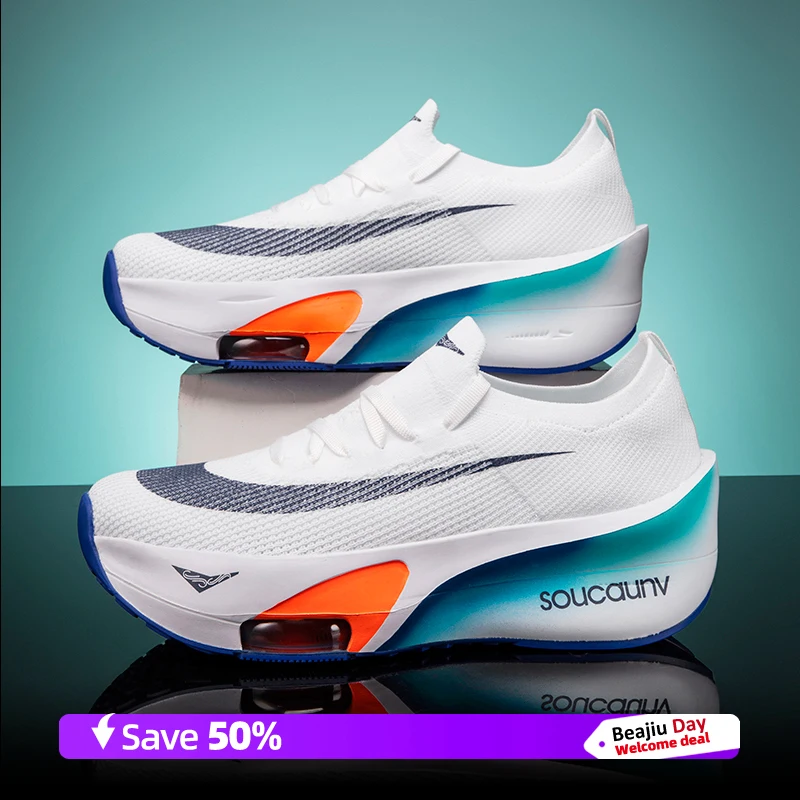 Air Cushion Running Shoes Speciality Marathon Men Sports Breathable Lightweight Women's Comfortable Nonskid Leisure Sneakers image 3
