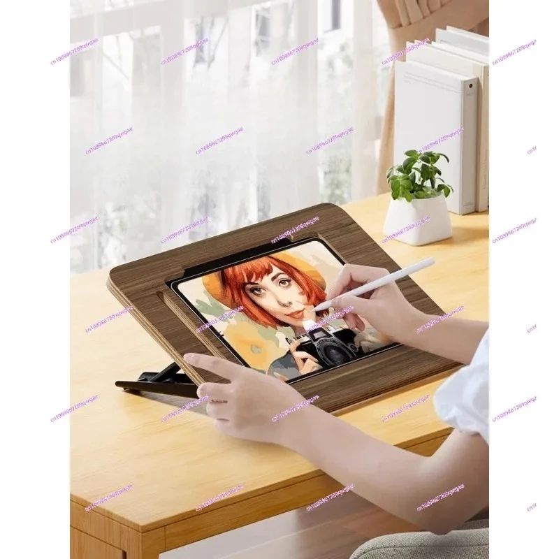Walnut Wood iPad Stand - Multi-Angle Adjustable for Writing, Drawing & Online Classes