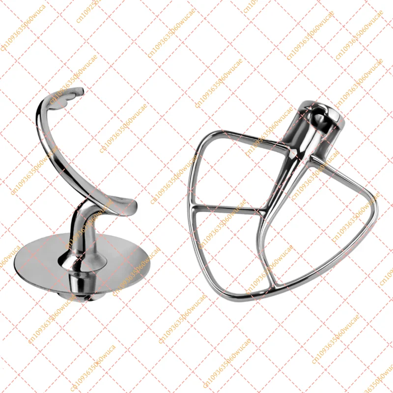 Stainless Steel Flat Beater Dough Hook for 4.5-5 Quart Tilt- Stand Mixer Aid Attachments-T33C