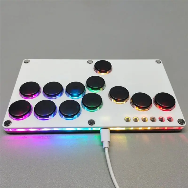 B31B for Flatbox Arcade Fighting Game Encoder Controller, Xinput/Dinput Mini for for NS/PS3/for PS4 PC, Black Key