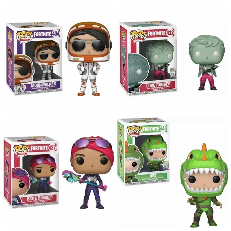 Juegos FUNKO POP LOVE RANGER # 432 REX # 443 Figura de acción BRITE BOMBER # 427 MOONWALKER # 434 Colección Modelo Juguetes Para Niños