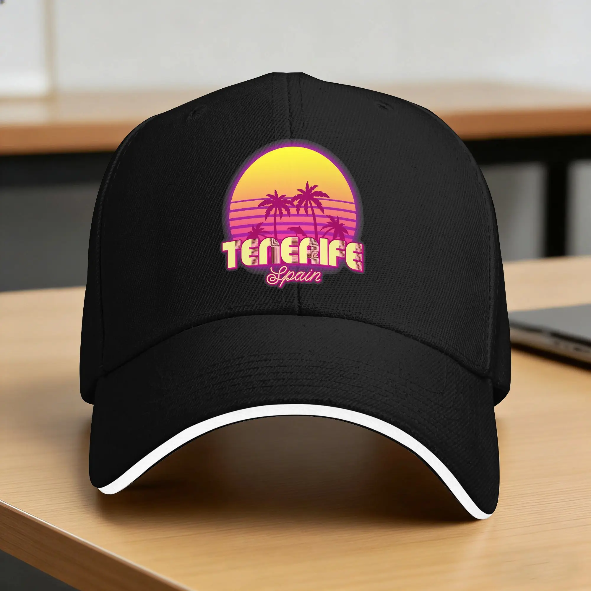 Tenerife retro wave Baseball Cap  Unisex Men Design Hip Hop Hats Spring Classic Running Hippie Dropshipping Baseball Caps
