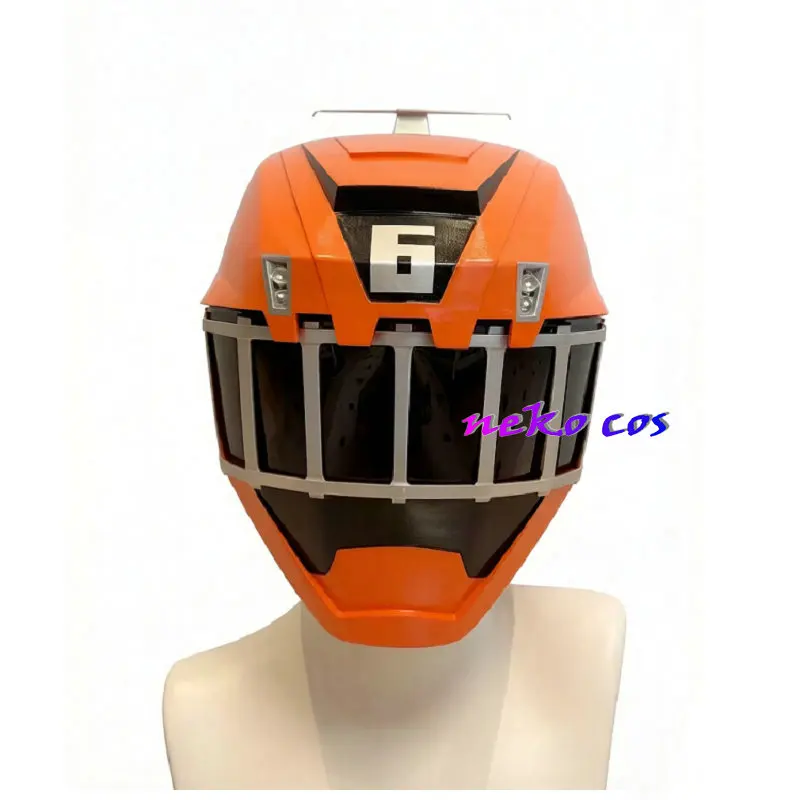 

nekocos Ressha Sentai ToQger ToQ 6 orange Helmet Mask resin Cosplay costume Custom size Props Toy Gift Halloween Role Play