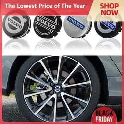 4pcs 64MM Car Wheel Center Cover Hub Caps Badge Auto Accessorie For Volvo Rdesign T6 AWD C30 C70 S40 S60 S70 S80 S90 V40 V60 V70