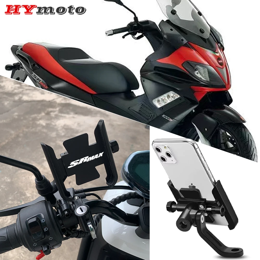 Motorcycle CNC Accessories Handlebar Mobile Phone Holder GPS Stand Bracket For Aprilia SRMAX300 SRMA250 SR-MAX SRMAX 125 250 300